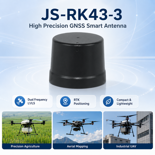 JS-RK43-3 Dual Frequency L1/L5 GNSS RTK Receiver Module with IP51 Rating and -25~60 Operating Temp for Drones/UAV