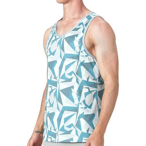 Custom Sublimation Designs Men Tank Tops Spandex/Polyester Plus Size Embroidery Quick Dry Breathable Professional <b>Running</b> Gym - Product Image 2