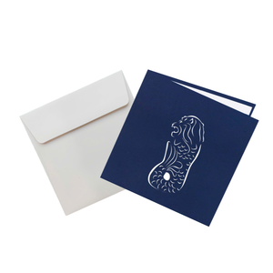 Carte de vœux 3D pop-up en gros, thème Merlion de Singapour emblématique, avec enveloppe, artisanat en papier architectural pour cadeaux - Product Image 4