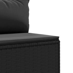 Ensemble de canapés de patio noirs pour la collection de meubles de jardin d'extérieur - Product Image 6