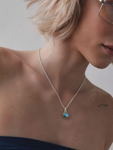 Pendentif en labradorite naturelle et argent sterling 925, bijoux faits à la main, pendentif rond cabochon pour femmes, chaîne de 20 pouces, vente en gros - Product Image 3