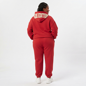 <b>Women</b> <b>Baggy</b> Distressed Embroidery Hoodie Tracksuit Casual Loose Fit <b>Jogger</b> Set Sweat Hoodie Drop Shoulder Tracksuit Ladies - Product Image 2