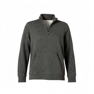 Sudadera Gris Oscuro de Media Cremallera para Mujer, Ajuste Regular, Manga Larga, Premium, Unisex, con Bolsillo Canguro, Oversize - Product Image 2