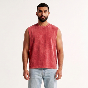 เสื้อกล้ามผู้ชายเสื้อคอตตอนผ้าโพลีเอสเตอร์หลากสี - Product Image 3