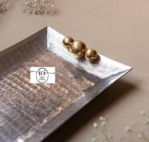 Bandejas Metálicas para Servir Alimentos y Chocolate, Vajilla Más Vendida, Utensilios de Cocina para el Hogar, Bandejas de la India - Product Image 2