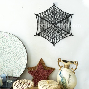 Decoraciones de pared de telaraña de algas marinas de Halloween decoraciones de fiesta de ratán hechas a mano al por mayor de Vietnam embaladas en cajas de cartón - Product Image 6