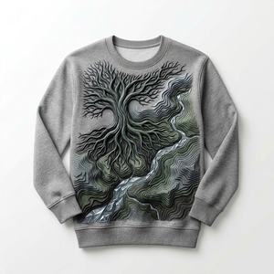 High Quality <b>Men</b> Crew Neck <b>Sweatshirt</b> Printed Regular Fit Cotton Pullover Autumn Casual Style - Product Image 5