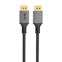 Cable VESA DP80 Personalizado OEM 2.1 80Gbps UHBR20, Cobre Estañado, Cubierta de PVC, Blindaje Trenzado, Fábrica en Vietnam, para Computadora y Monitor