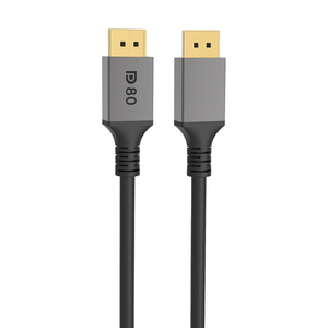 Câble VESA OEM personnalisé pour DP80 2.1, 80 Gbit/s UHBR20, cuivre étamé, gaine PVC, blindage tressé, usine du Vietnam - Product Image 1