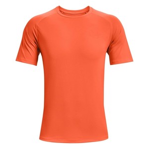 เสื้อยืดแขนสั้นคอกลมสีพื้นผ้าถักคุณภาพพรีเมียมสำหรับผู้ชาย ปี 2026 ทรงปกติ แห้งเร็ว สวมใส่สบาย สีส้ม เหมาะสำหรับออกกำลังกาย - Product Image 1