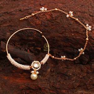 Taruni Green Polki Designer Nath for Fashion Body Jewelry - Product Image 3