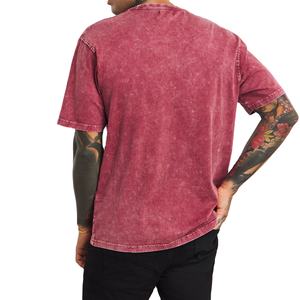 Camisetas de Alta Calidad con Lavado Ácido, Estilo Urbano, Secado Rápido, Vintage, para Fitness, Venta al Por Mayor, Camisetas con Lavado Ácido para Hombre - Product Image 2