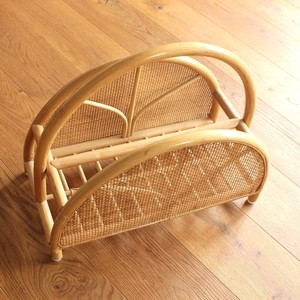 Hermoso soporte semicircular para revistas, soporte para revistas de ratán, decoración de oficina - Product Image 3