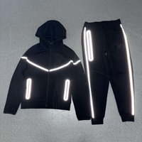 Vêtements de sport en molleton technique tendance, 80% coton, vêtements de sport pour la salle de sport et le fitness, molleton technique original NK, ensembles de survêtements d'entraînement pour hommes, ensemble deux pièces