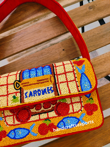 Sac à bandoulière de luxe fait main, professionnel, perlé, tendance, léger et brodé |   Conception de logo personnalisée disponible, écologique et sûre - Product Image 4