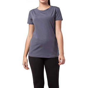 T-shirt de mode haut de gamme pour femmes, sur mesure, style streetwear, couleur unie, tissu léger et doux, manches courtes - Product Image 1