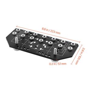 Modello di Foratura 2-in-1 in Lega di Alluminio per Ferramenta per Mobili, con Punte da 1/4'' e 3/16'' per Perni di Scaffali e Cerniere - Product Image 2