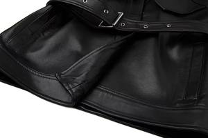 Gilet en cuir véritable de haute qualité pour femme, style streetwear hip-hop, personnalisable, imperméable, en toile – Vente en gros - Product Image 5