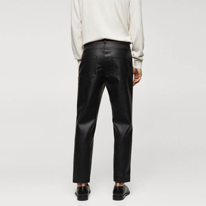 Pantalon en cuir droit pour homme, personnalisé, vente en gros, hiver, écologique, respirant, séchage rapide, léger, tendance - Product Image 2