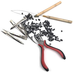 Kit de pinzas para extensiones de cabello con mango ergonómico para extensiones de cabello con microperlas, anillos nano y bucles. - Product Image 2