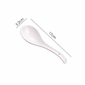 Cuchara de cerámica para fideos con orificio de 14 cm, diseño minimalista ligero, uso diario - Product Image 4