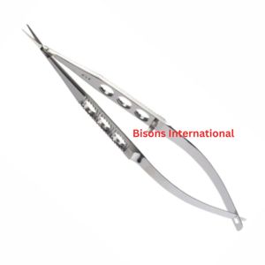 Tijeras de precisión de acero inoxidable BISONS al por mayor, tipo Stern Gill, rectas y anguladas, instrumento microquirúrgico para ojos - Product Image 1