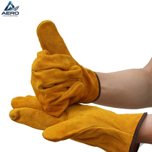 Best Seller Abrasion-Resistant Hand Protection for Heavy Labor General Maintenance Classic Quality Yellow Leather Work <b>Gloves</b> - Product Image 2