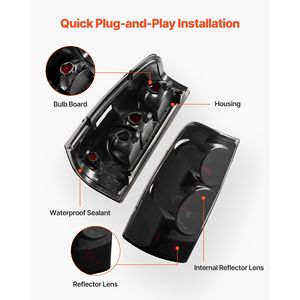 Gruppo Luci Posteriori Compatibile per Chevy Silverado 1500/2500/3500 1999-2006 e GMC Sierra 1500/2500 HD 1999-2003 - Product Image 6