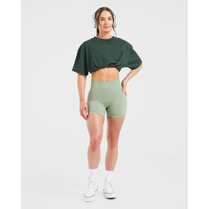Camiseta Deportiva Extra Grande para Mujer, Color Verde Bosque, de Manga Corta, Suave, Ligera y de Diseño Relajado, para Gimnasio y Entrenamiento - Product Image 6