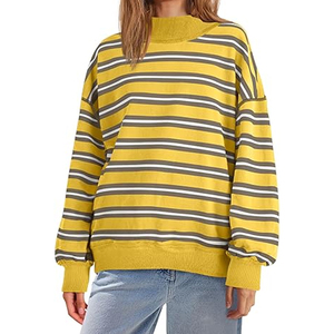 Custom Logo Women Mock Neck Sweatshirt Heavyweight Winter Pullover - Product Image 3