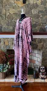 ชุดเดรสคาฟทันผ้าเรยอนย้อมสีแบบชิโบริทรงหลวม ไซส์พลัส สวมใส่สบาย ทรงพลิ้วไหว สไตล์โบโฮสำหรับผู้หญิง - Product Image 2