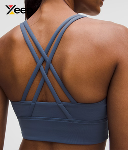 เสื้อชั้นในกีฬาโยคะคุณภาพสูงสำหรับผู้หญิง XEEP รุ่น XC-SB-207 แบบเรียบง่าย ระบายอากาศได้ดี สายปรับได้ แผ่นรองถอดออกได้ รองรับได้ดีเยี่ยม แห้งเร็ว - Product Image 4