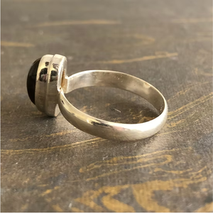 Casual Tiger Eye <b>925</b> <b>Silver</b> <b>Ring</b> (3.6 Grams) Simple Design Handmade Boho Unisex Solitaire Band For Daily Wear - Product Image 4