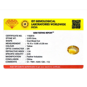 Natural Cat's Eye Citrine Loose Gemstone 14.85 Carat Excellent Cut 4mm Certified Wholesale - Product Image 4