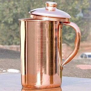 Ensemble de carafes en cuivre pour une hydratation avancée, solution de stockage d'eau pour un style de vie sain, ensemble en métal avec verres, durable, réutilisable, pour la cuisine et la salle à manger - Product Image 4