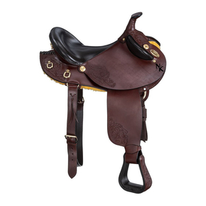 Elite Australian Stock Saddle Premium Leather Endurance Riding Saddle Traditional Poleys High Cantle <b>Secure</b> Seat Wood English - Product Image 1