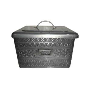 กระป๋องเก็บของโลหะชุบสังกะสีแบบหรูหราพร้อมพื้นผิวปรับแต่งได้สำหรับการจัดระเบียบห้องเก็บของ - Product Image 6