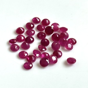 Rubíes naturales de Mozambique de 2MM, 3MM y 4MM, corte redondo, piedras preciosas sueltas, grado AAA, piedra de rubí natural para la fabricación de joyas, precio al por mayor. - Product Image 2