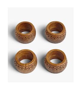 Anillos para Servilletas de Madera Natural Hechos a Mano, Decoración Rústica para Mesa, Accesorios Elegantes para Bodas y Fiestas, Estilo Rústico para la Mesa del Comedor - Product Image 1