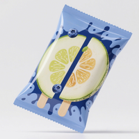 Emballage personnalisé pour glaces maison avec impression de logo, résistant au gel, à trois soudures latérales, pour l'emballage des glaces maison