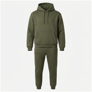 Conjunto Deportivo con Capucha para Hombre, Color Verde Oliva, Manga Larga, Corte Regular, Transpirable, para Otoño - Product Image 1