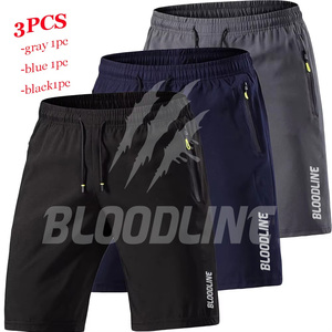 Bermuda décontracté noir pour homme BLOODLINE, séchage rapide, taille élastique, motif camouflage, matière PU, poche avant - Product Image 6