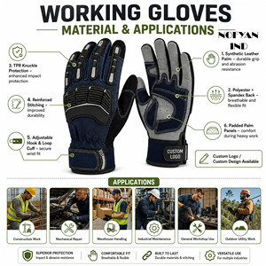 Gants de travail robustes Nofyan Ind 2026 OEM/ODM avec logo personnalisé, gants de sécurité pour mécaniciens, antidérapants, gants de travail industriels - Product Image 5