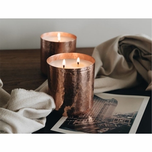 Wholesale Luxury Hammered Copper Metal <b>Candle</b> Jar Vintage Empty Brass <b>Candle</b> Containers Vessel Double <b>Wick</b> <b>Candle</b> Making Cup - Product Image 1