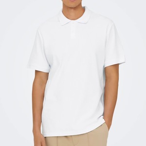 Polo pour homme, coupe ajustée, vêtements décontractés, polo en mélange de coton, broderie personnalisée, usine OEM, approvisionnement en gros - Product Image 6