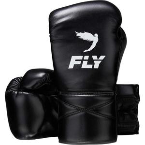 Gants de boxe Fly en cuir véritable, rembourrés, à lacets, protection UV, pour entraînement, sac d'entraînement, usage sportif, robustes - Product Image 1