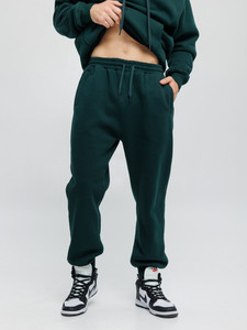 Dark Green Oversized Hoodie & <b>Jogger</b> Tracksuit <b>Set</b>. Fleece Hooded Sweatshirt & Pant. Streetwear <b>Matching</b> <b>Set</b>. OEM Manufacturer - Product Image 3