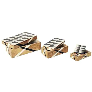 Customized Indian Handicrafts MDF Jewelry Box Decorative <b>Resin</b> Square Chips Inlay Storage Case Modern Design Multifunction Hook - Product Image 2