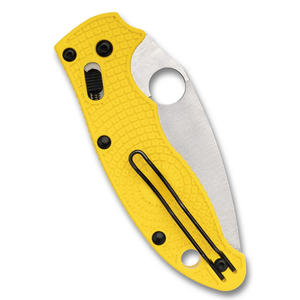 Couteaux pliants portables en acier inoxydable avec poignée texturée antidérapante jaune, lame tranchante, trou d'ouverture au pouce, verrouillage coulissant - Product Image 4