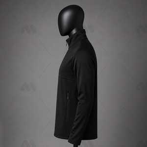 Veste softshell personnalisée à demi-zip, coupe-vent de qualité supérieure, pull d'extérieur respirant, vêtements décontractés et sportifs pour hommes - Product Image 5